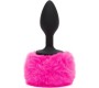 Happy Rabbit Butt Plug with Pink Fur Tail Small