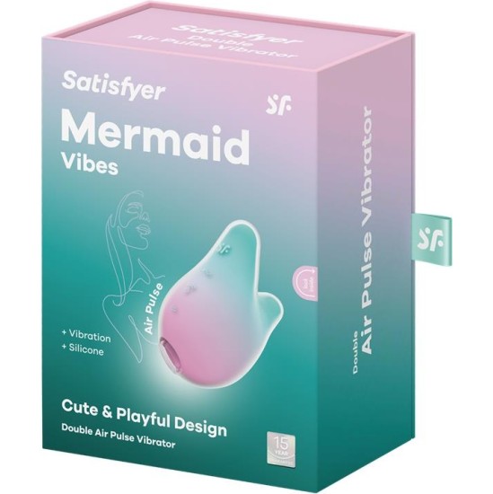 Satisfyer Clit Sucker Mermaid Vibes Mint and Pink
