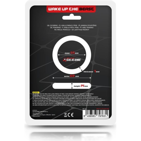 Beast Rings Cock Ring Solid Silicone 5.5 cm Black