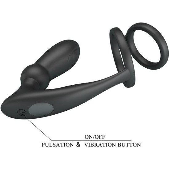 Prettylove Emoni Vibrating Butt Plug and Cock Ring