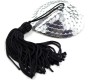 Latetobed Bdsm Line Self-Adhesive Heart Sequin Nipple Cover with Tassel Silver/Black