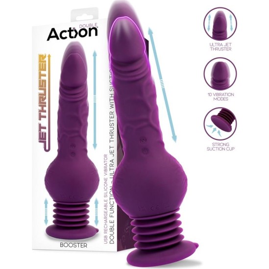 Action Booster Ultra Jet Thruster Vibrator with Powerfull Suction Cup