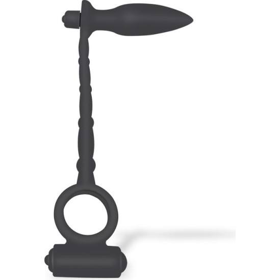 Afterdark Sugilite Vibrating Anal Plug with Penis Ring with vibration