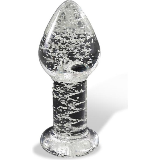 Intoyou Shining Line Glow in the Dark Glass Butt Plug