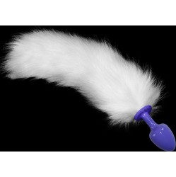 Lovetoy Metal Butt Plug with White Fox Tail