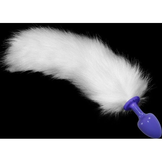 Lovetoy Metal Butt Plug with White Fox Tail