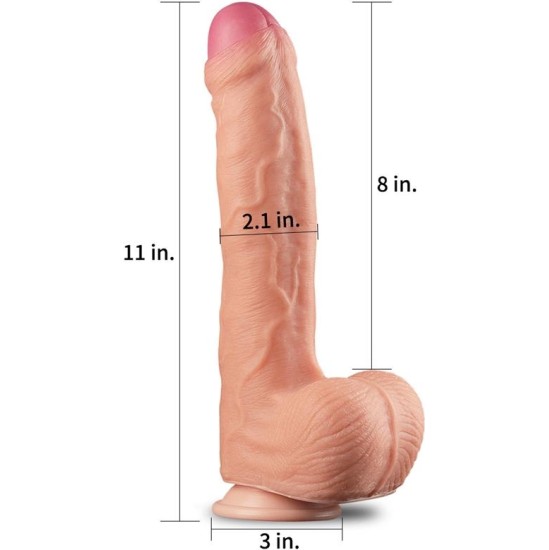 Lovetoy Dildo Nature 11 Dual Layer Flesh