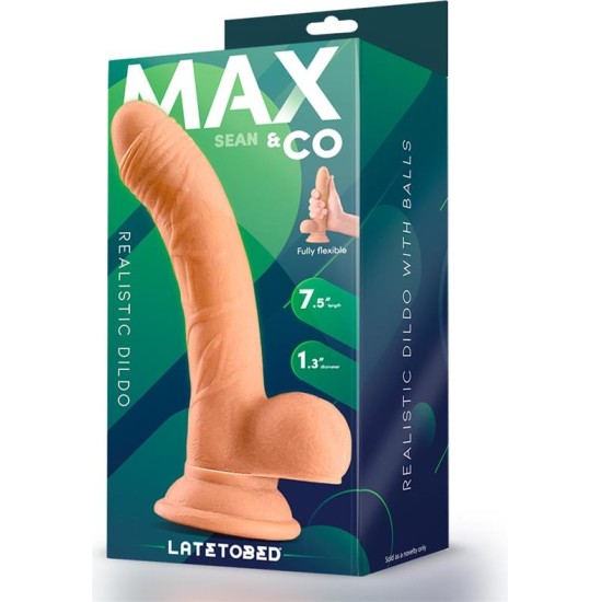 Max & Co Sean Realistic Dildowith Testicles 7.5 Flesh