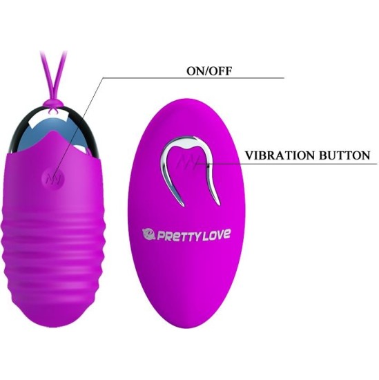 Prettylove Vibrating Egg Jessica USB Purple