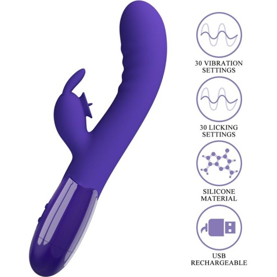 Prettylove Cerberus Youth Licking Rabbit Vibrator