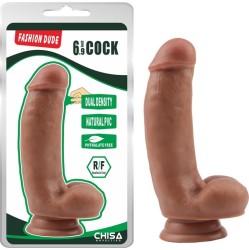 Chisa Dildo Dual Density Fashion Dude 6.9 Tan