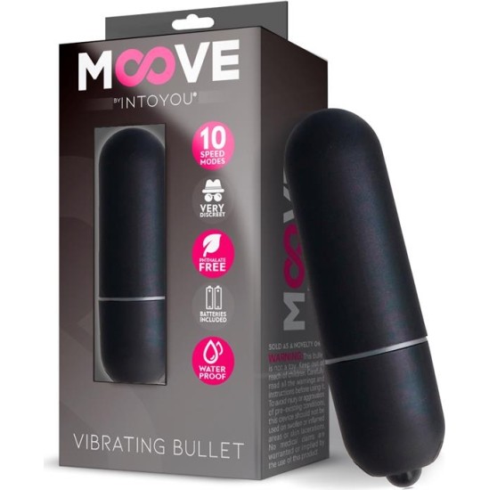 Moove Vibrating Bullet 10 Speeds Black