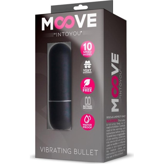 Moove Vibrating Bullet 10 Speeds Black