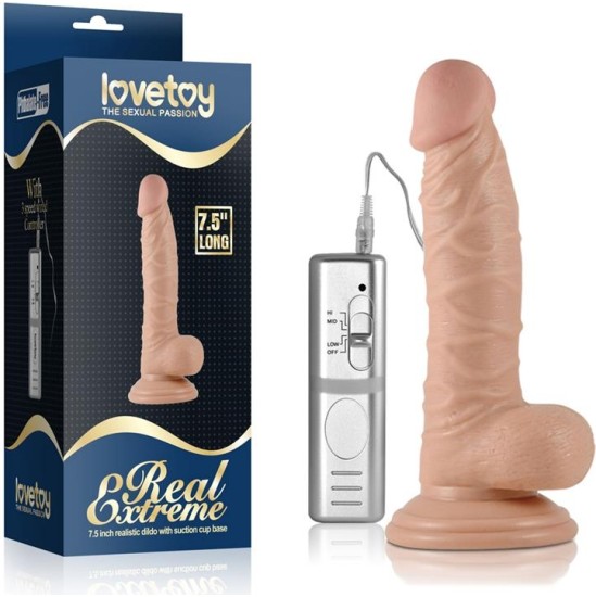 Lovetoy Dildo Real Extreme with Vibration 7.5 Flesh