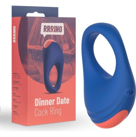 Feelztoys Rring Dinner Date Penis Ring with Vibration USB Silicone