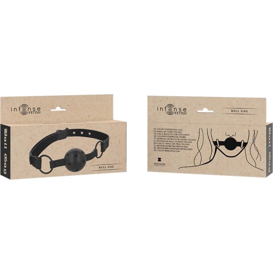 Intense Fetish INTENSE - FETISH VEGAN LEATHER BALL GAG
