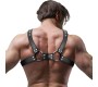 Fetish Submissive Attitude MENS ADJUSTABLE ECO-LEATHER CHEST BULLDOG HARNESS