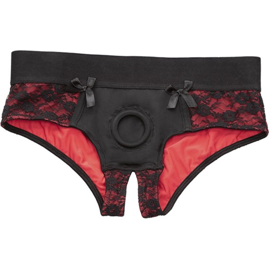 Calexotics SCANDAL SET OF CROTCHLESS PANTIES WITH DILDO SIZE S/M