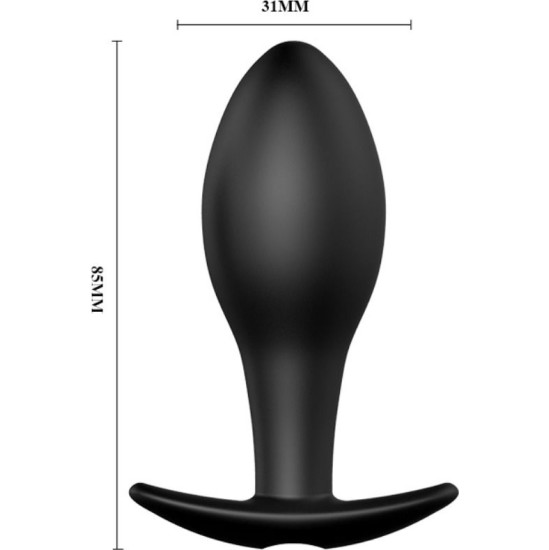 Pretty Love Bottom PRETTY LOVE - ANAL PLUG ANCHOR FORM SILICONE 12 VIBRATION MODES BLACK