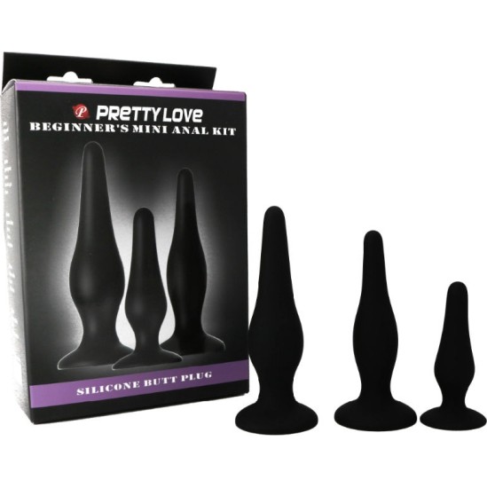 Pretty Love ANAL PLUGS SILICONE INITIATION KIT