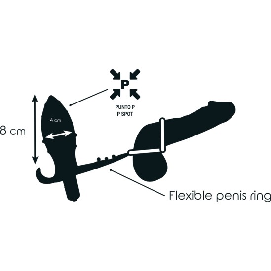 Addicted Toys ANAL PLUG WITH DOUBLE BLACK RING