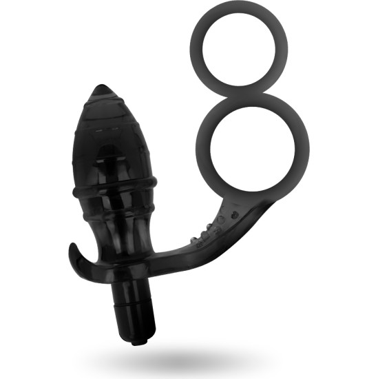 Addicted Toys ANAL PLUG WITH DOUBLE BLACK RING