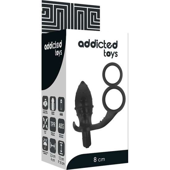 Addicted Toys ANAL PLUG WITH DOUBLE BLACK RING