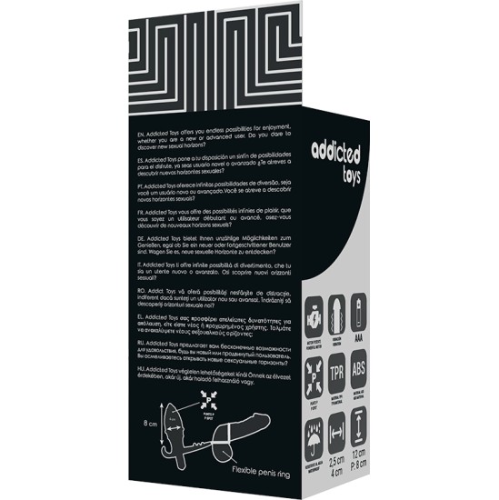 Addicted Toys ANAL PLUG WITH DOUBLE BLACK RING