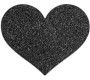 Bijoux Flash Collection BIJOUX - INDISCRETS FLASH BLACK HEART NIPPLE CUTS