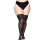 Leg Avenue Hosiery LEG AVENUE - STAY UPS SHEER THIGH HIGH PLUS SIZE