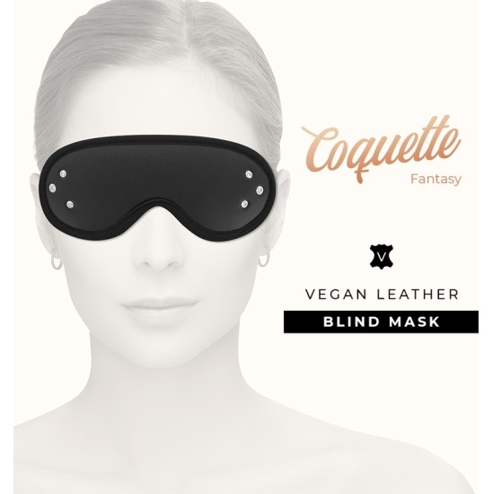 Coquette Fantasy COQUETTE CHIC DESIRE - FANTASY VEGAN LEATHER BLIND MASK WITH NEOPRENE LINING