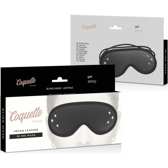 Coquette Fantasy COQUETTE CHIC DESIRE - FANTASY VEGAN LEATHER BLIND MASK WITH NEOPRENE LINING