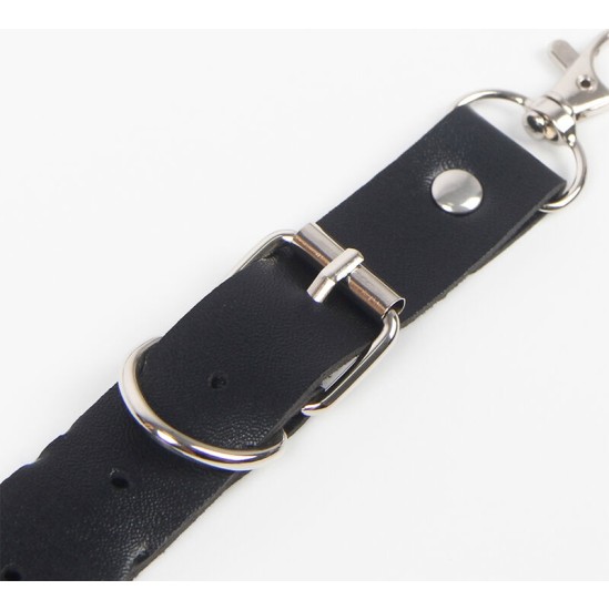 Subblime Fetish SUBBLIME - BELT AND GARTER HARNESS WITH RINGS AND CHAINDETAIL ONE SIZE