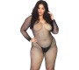 Leg Avenue Bodystockings LEG AVENUE - CRYSTALIZED NET BODY STOCKING 1X-2X