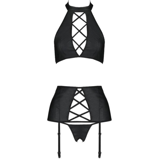 Passion Woman Sets PASSION - NANCY SET ECOLOGICAL LEATHER L/XL