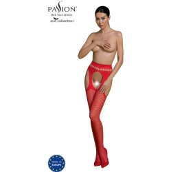 Passion Woman Garter & Stock PASSION - ECO COLLECTION BODYSTOCKING ECO S002 RED