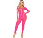 Leg Avenue Bodystockings LEG AVENUE - PINK OPEN BACK BODYSTOCKING ONE SIZE