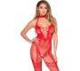 Leg Avenue Bodystockings LEG AVENUE - 89336 CROTCHLESS BODYSTOCKING RED - ONE SIZE