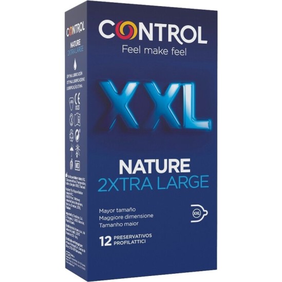 Control Condoms CONTROL - NATURE 2XTRA LARGE XXL CONDOMS - 12 UNITS