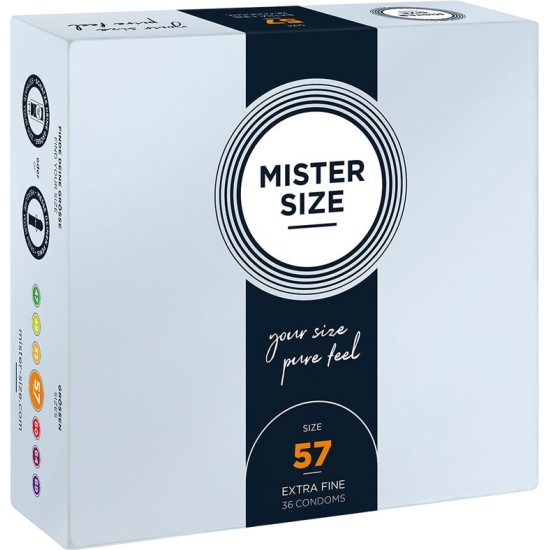 Mister Size CONDOM SIZE L 57 MM (36 UNITS)