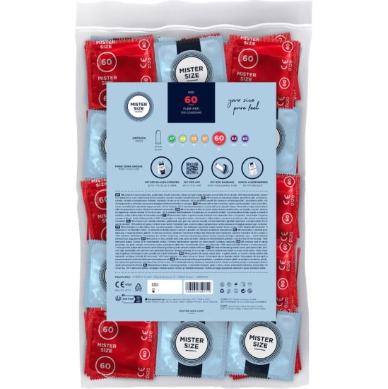 Mister Size CONDOM SIZE XL 60 MM (100 UNITS)