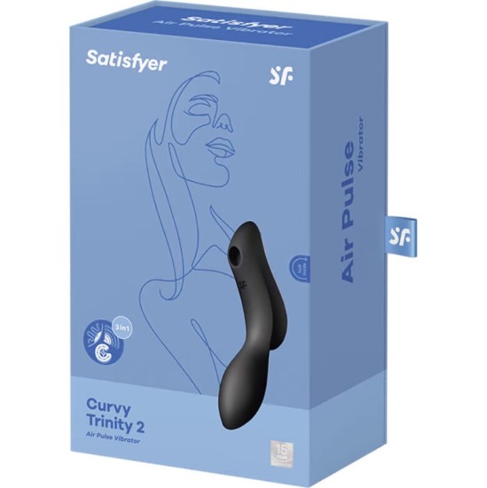 Satisfyer Air Pulse SATISFYER - CURVY TRINITY 2 AIR PULSE VIBRATOR BLACK