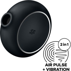 Satisfyer Air Pulse SATISFYER - PRO TO GO 3 DOUBLE AIR PULSE STIMULATOR & VIBRATOR BLACK