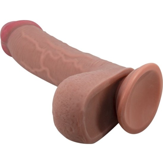 Pretty Love High Grade PRETTY LOVE - SLIDING SKIN SERIES REALISTIC DILDO WITH SLIDING SKIN SUCTION CUP BROWN 23.4 CM