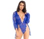 Leg Avenue Teddies LEG AVENUE TEDDY AND ROBE BLUE M