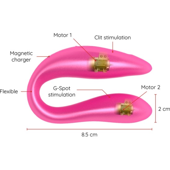 Oninder LISBOA G-SOT & CLITORAL STIMULATOR rozā – NEMOKAMA PROGRAMĖ