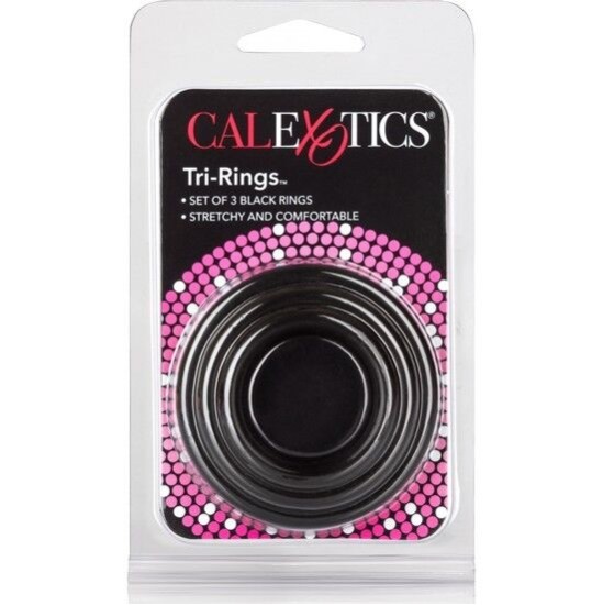 California Exotics CALEX TRI-RINGS melns