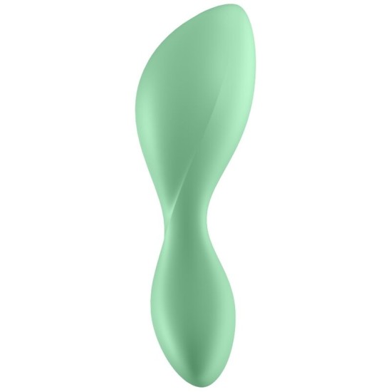 Satisfyer Connect Anālais spraudnis ar vibrāciju — zaļš