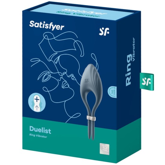 Satisfyer Ring SATISFYER DUELIST RING VIBRATOR - GREY