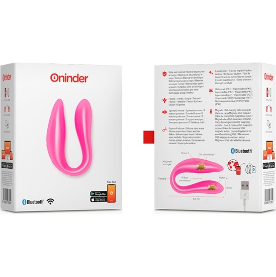 Oninder LISBOA G-SPOT & CLITORAL STIMULATOR rozā – TASUTA RAKENDUS